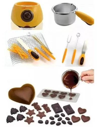 D4-Fondue Eléctrica para Derretir Chocolate y Caramelo